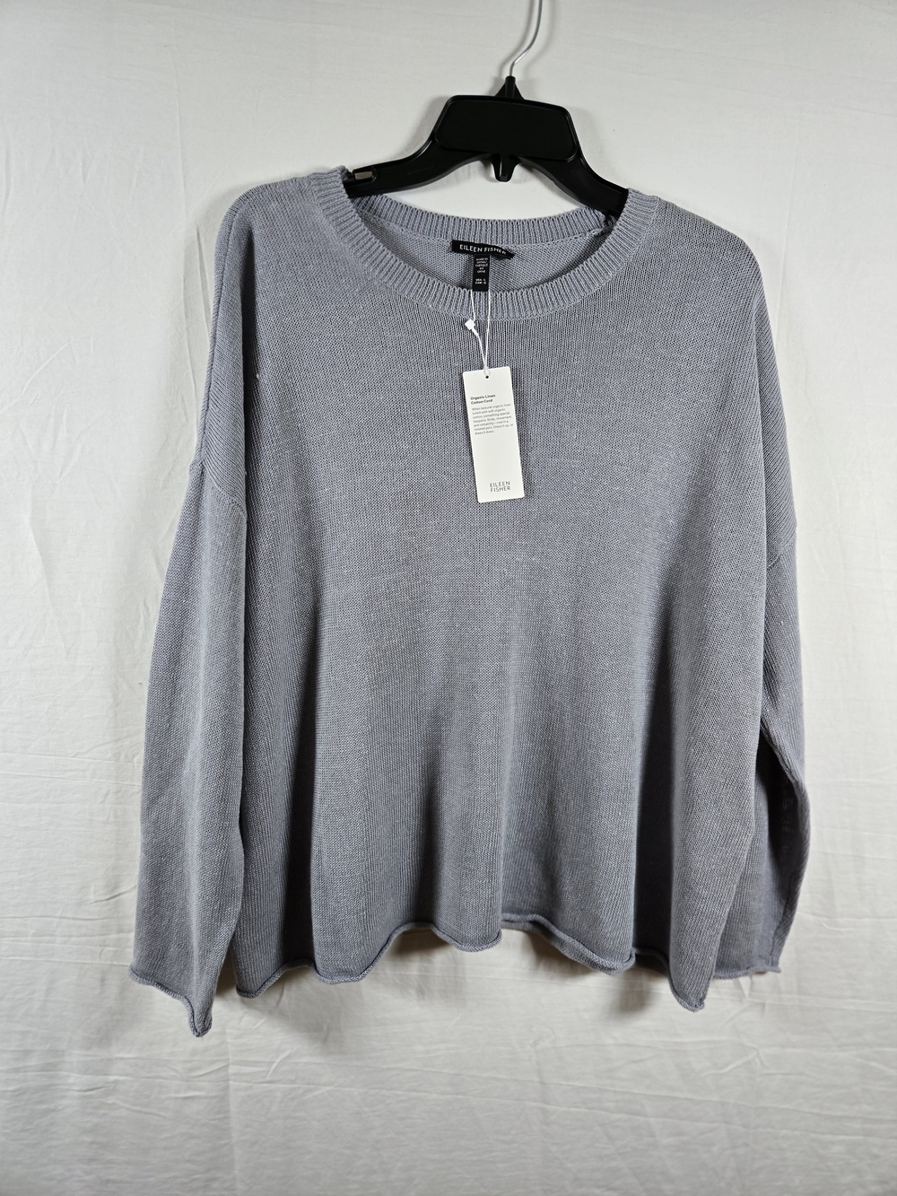 Eileen Fisher Lightweight Crewneck Sweater - Light Gray